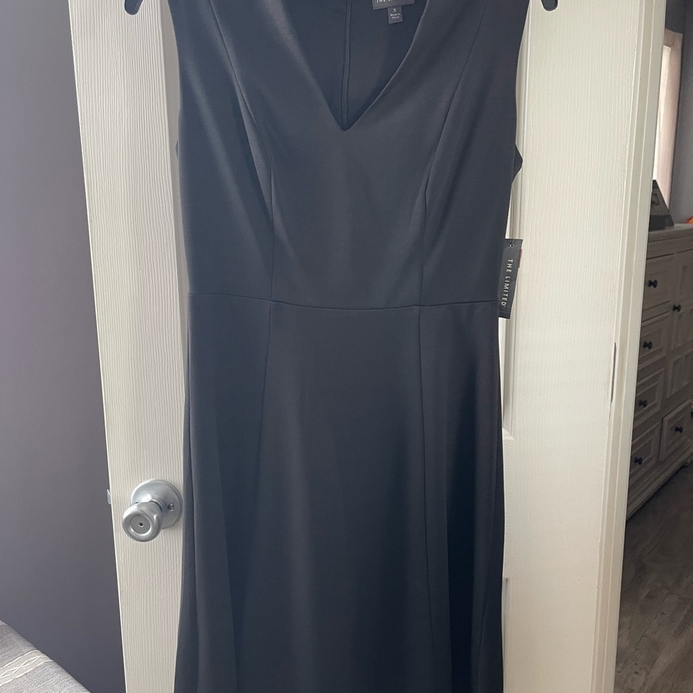 The Limited Black A-Line Midi Dress